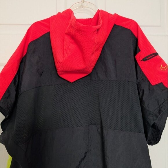 Nike 1/4 Zip Training Hoodie Mens Size Large Black Lightweight Hood Windbreaker - Picture 8 of 12